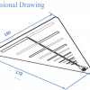 PLan Antenne dipôle log périodique 0.8-6 GHz 6dBi