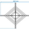 Mesure antenne quadruple à bordure ouverte