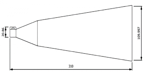 Mesure Antenne corrugué 8.2-12.4 GHz 18 dB Gain