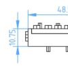 filtre passe bande combline 15.2 - 17.2 GHz hyperfréquences